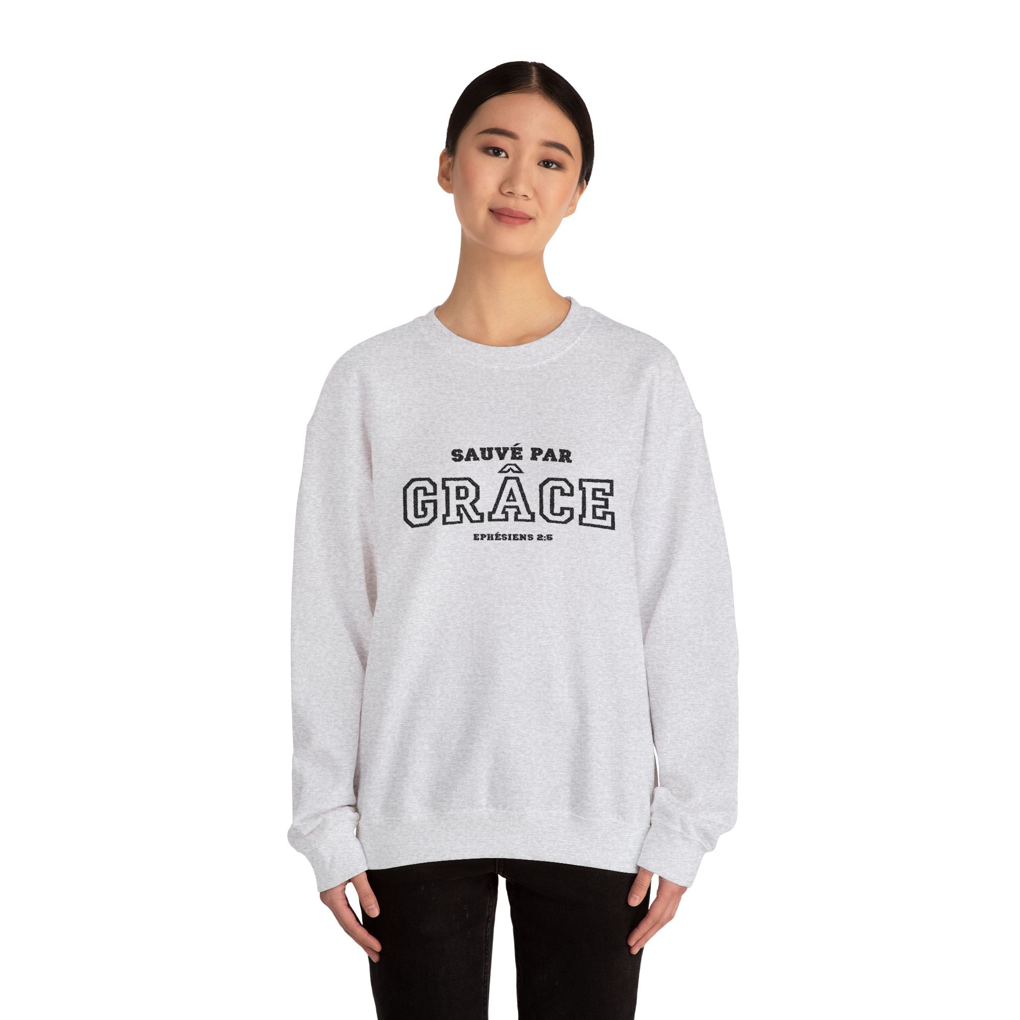 Sweatshirt Unisex Crewneck Brodé | Sauvé par Grace