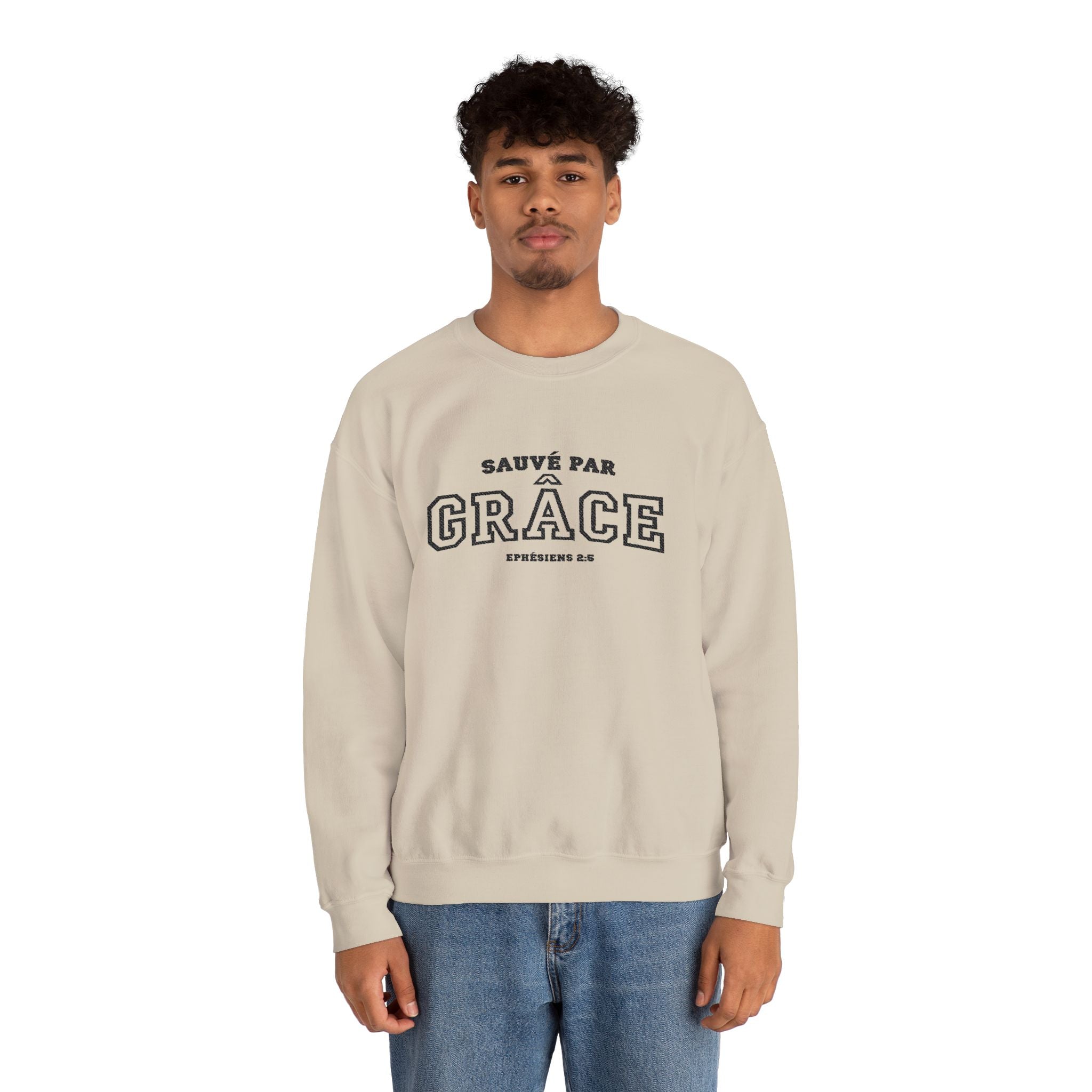 Sweatshirt Unisex Crewneck Brodé | Sauvé par Grace