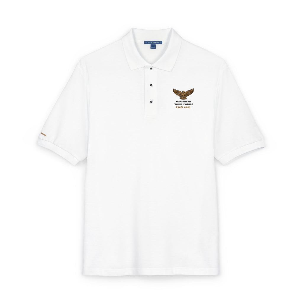 Polo Shirt Dessins brodés Unisex | Il planera comme un aigle