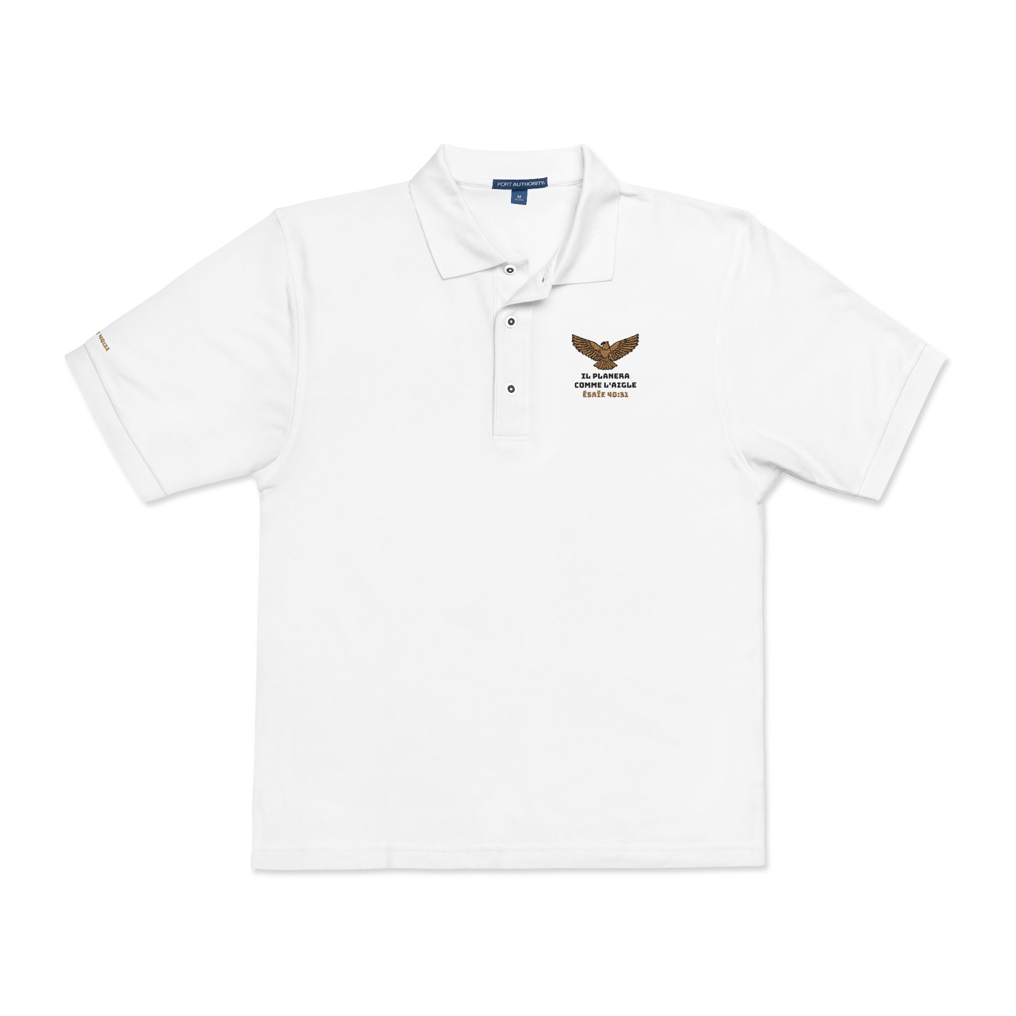 Polo Shirt Dessins brodés Unisex | Il planera comme un aigle