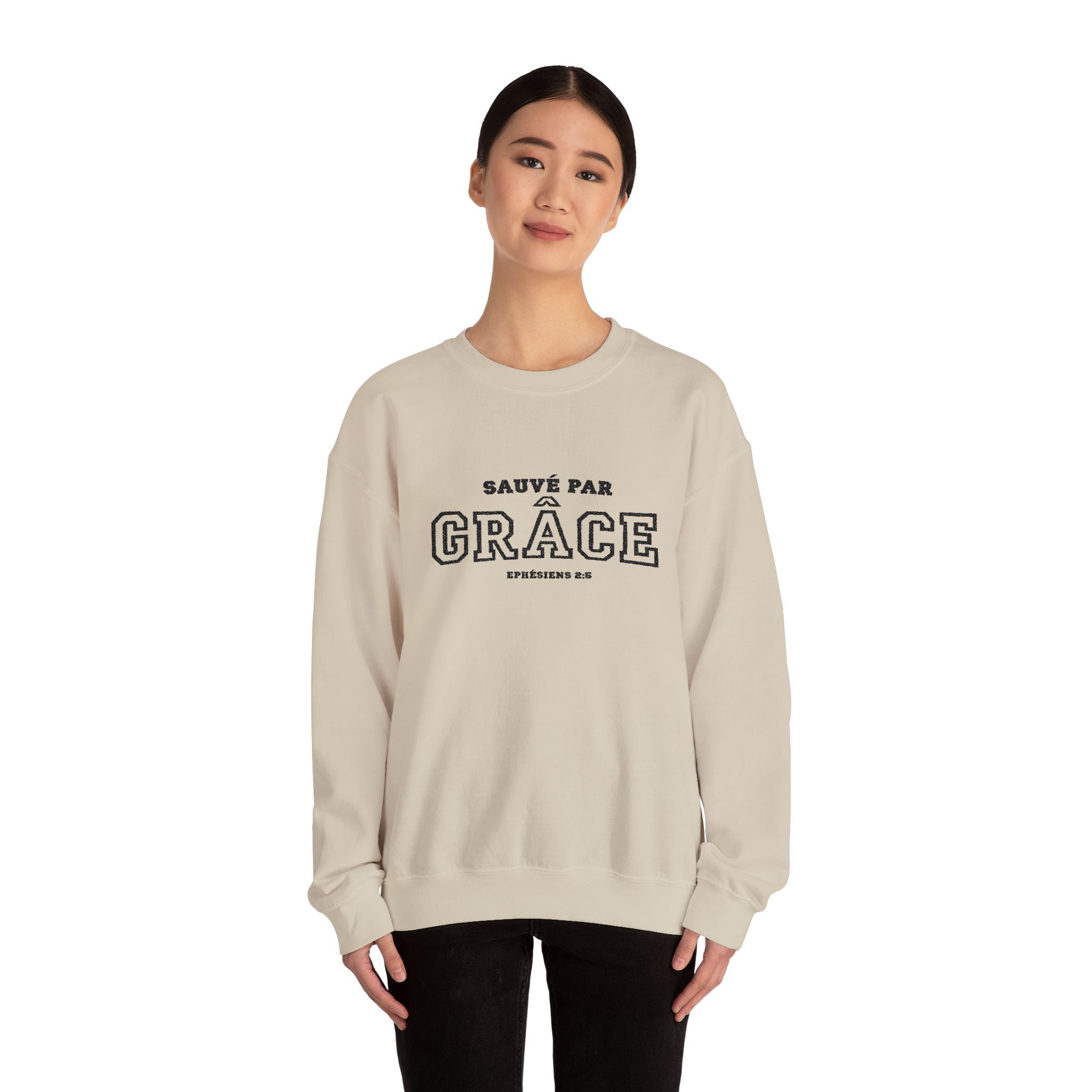 Sweatshirt Unisex Crewneck Brodé | Sauvé par Grace
