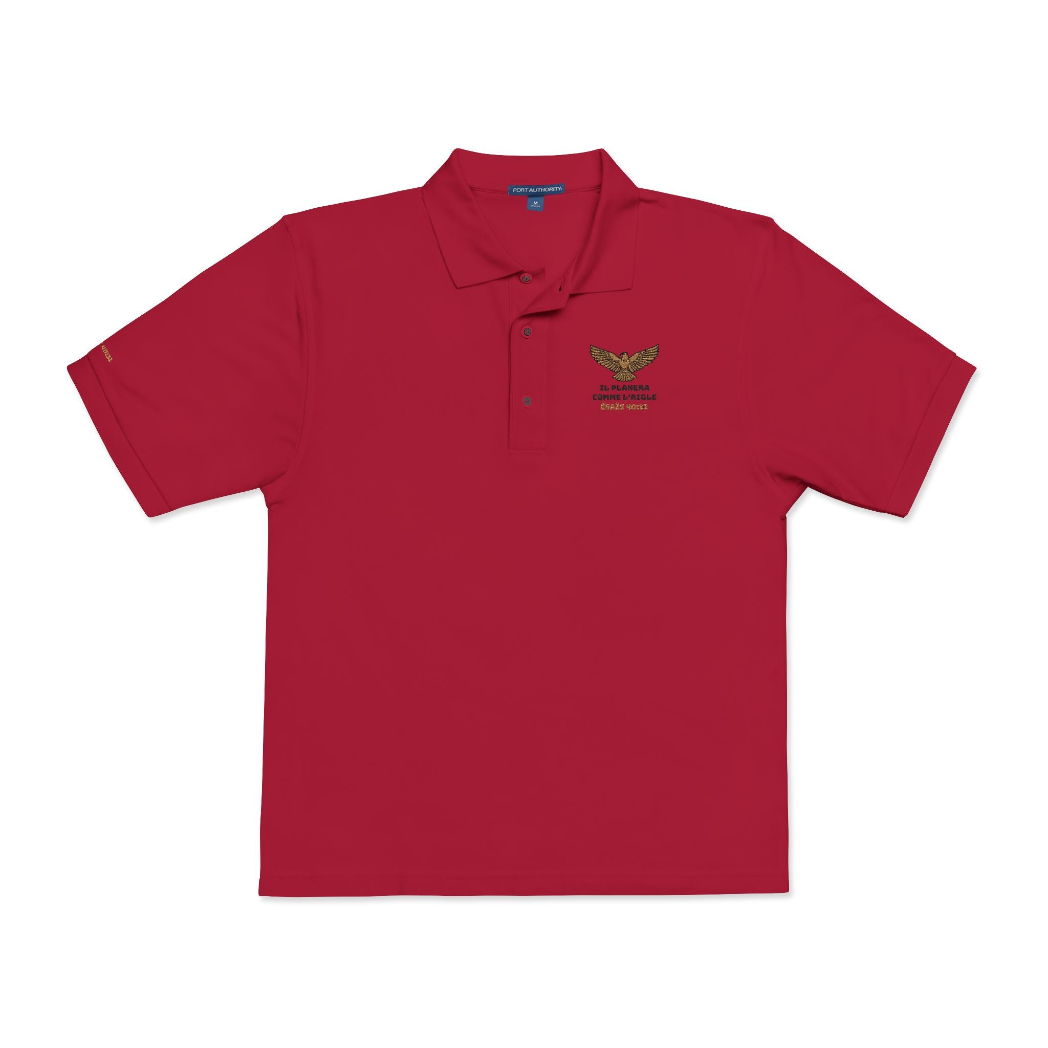Polo Shirt Dessins brodés Unisex | Il planera comme un aigle