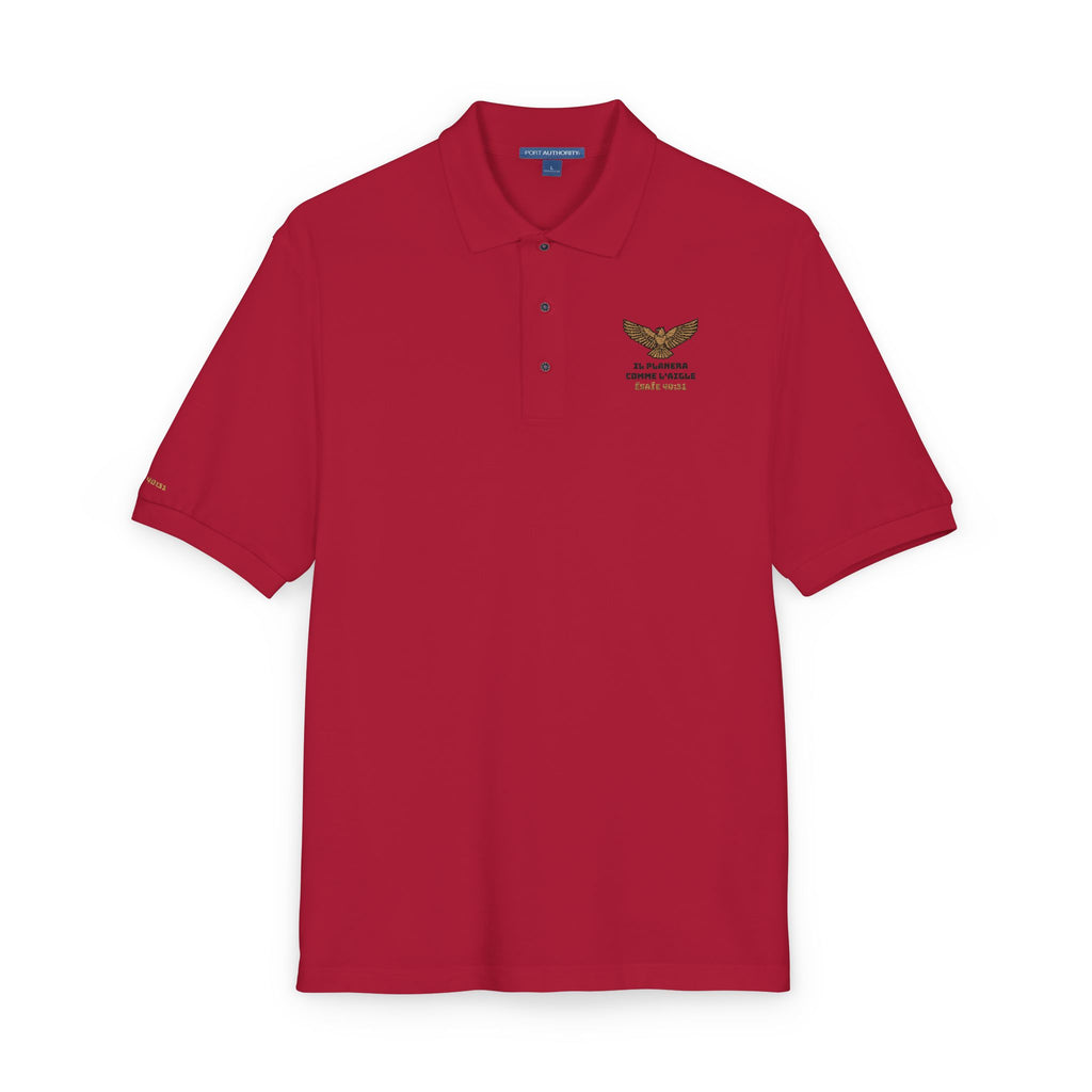 Polo Shirt Dessins brodés Unisex | Il planera comme un aigle