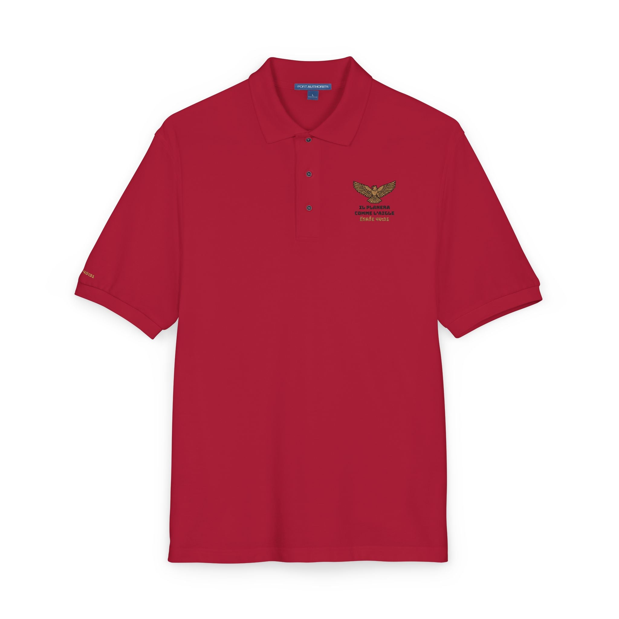 Polo Shirt Dessins brodés Unisex | Il planera comme un aigle