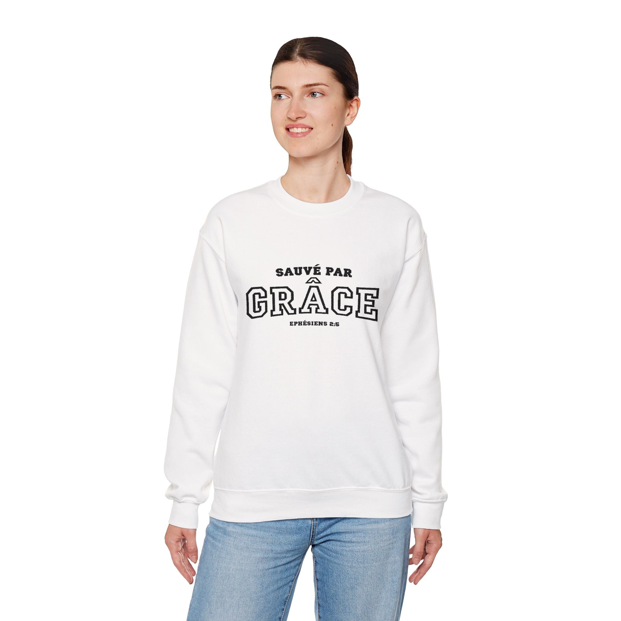 Sweatshirt Unisex Crewneck Brodé | Sauvé par Grace