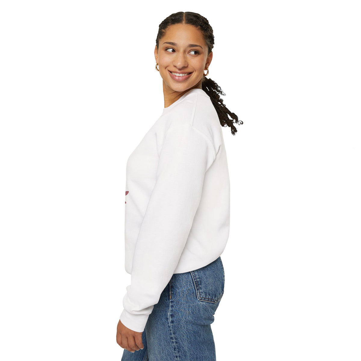 Crewneck Sweatshirt | “Marche par la Foi” Floral French Faith Pullover
