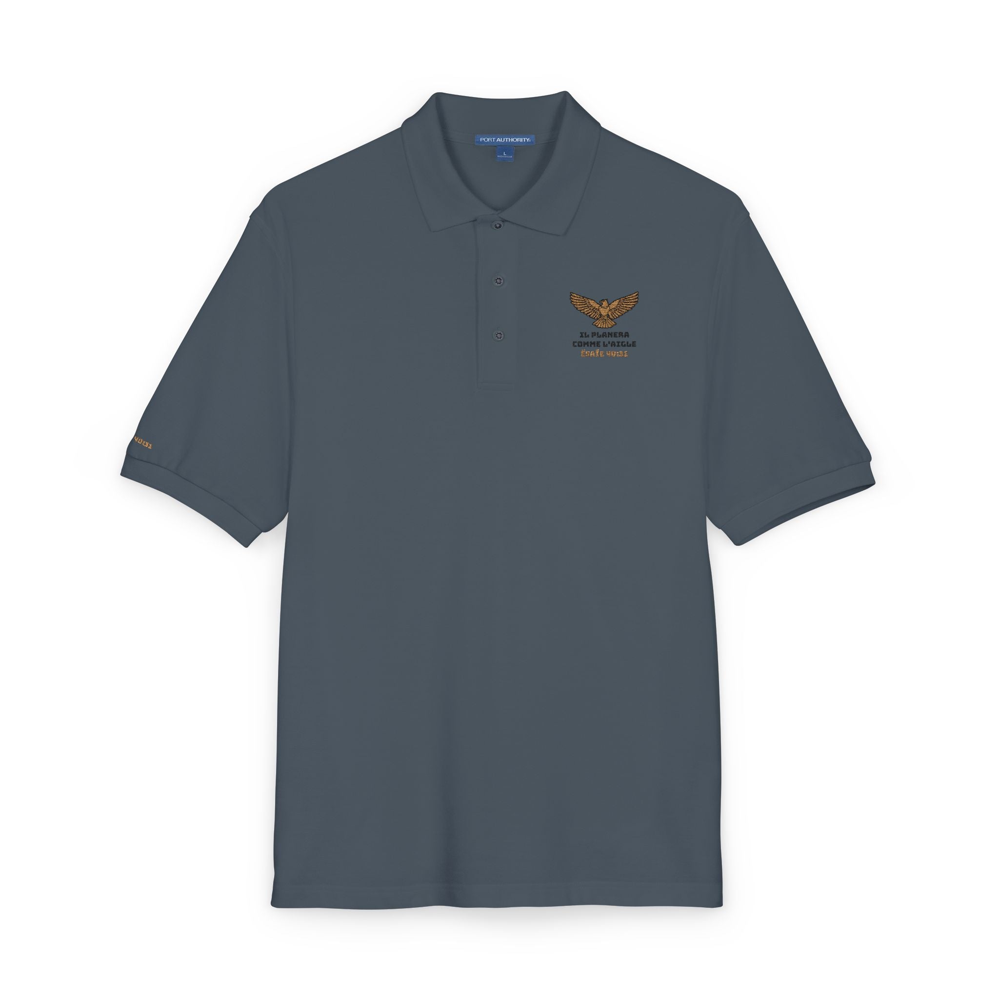 Polo Shirt Dessins brodés Unisex | Il planera comme un aigle